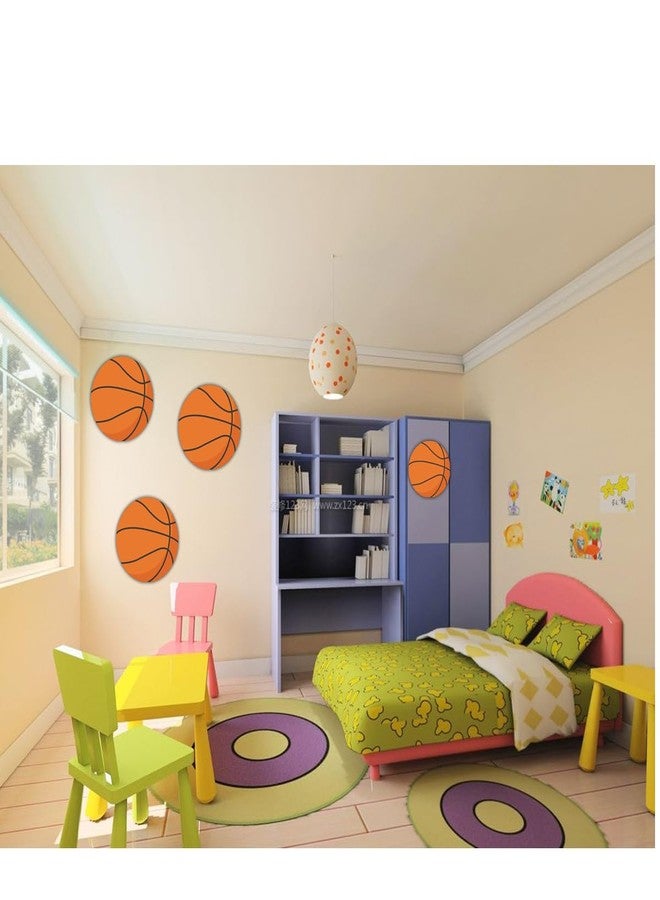 Topabel Big Basketball Stickers,6 Inches Sports Ball Theme Paper Decals Basketball Party Decorations Labels Self-Adhesive Round Decorative Seal Stickers for Birthday School Classroom Party Supplies,40 Pcs - Image 5